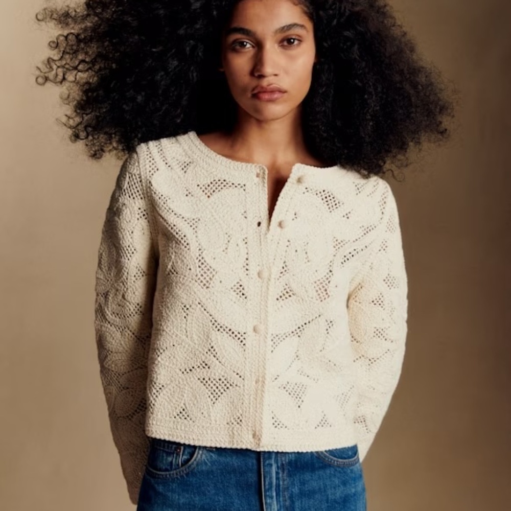 Sezane Nora Cardigan Ecru - Size M
